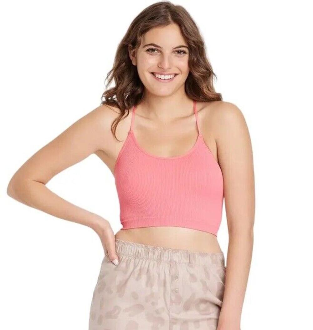 Women's Ribbed Brami - Colsie Coral XL Pink NWT